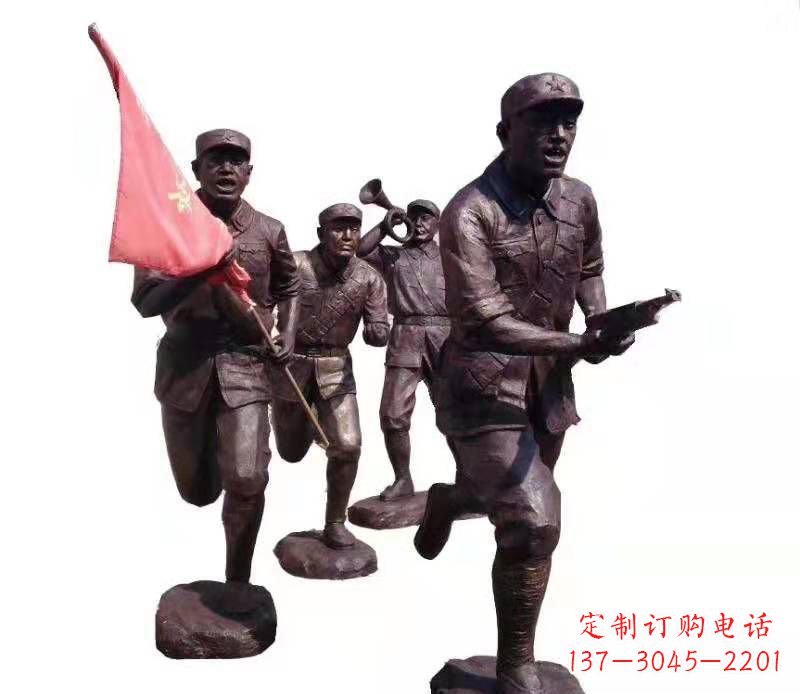 淮安传承热血精神,纪念红军英雄:红军人物雕塑
