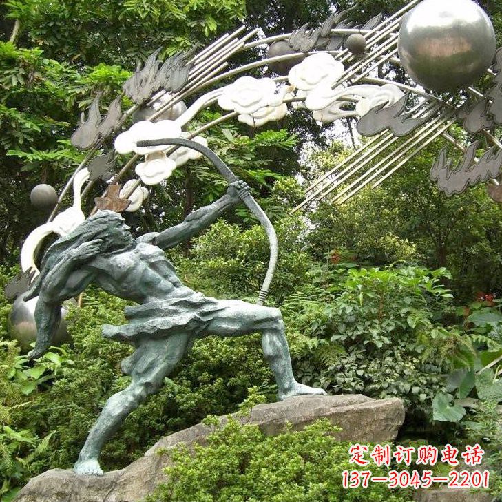 淮安华夏传统精美后羿射日雕塑