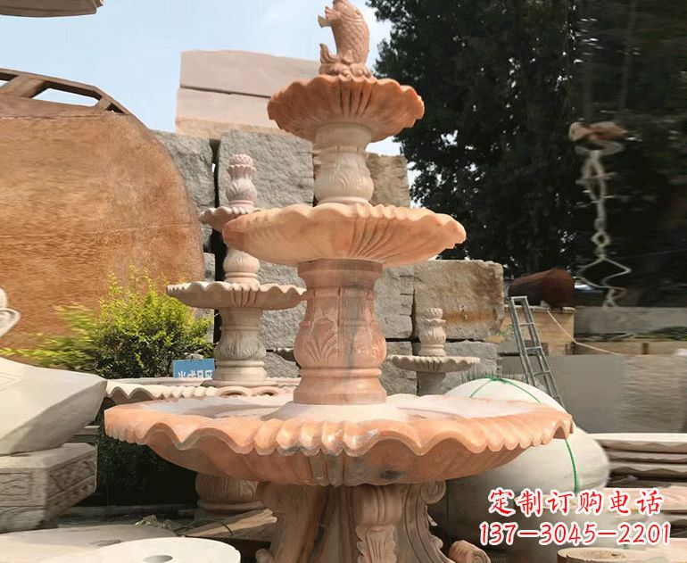 淮安黄锈石喷泉雕塑