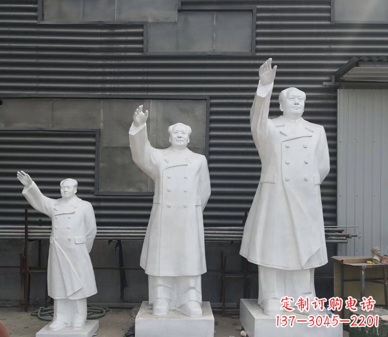 淮安追随主席足迹,收藏挥手毛主席校园伟人石雕