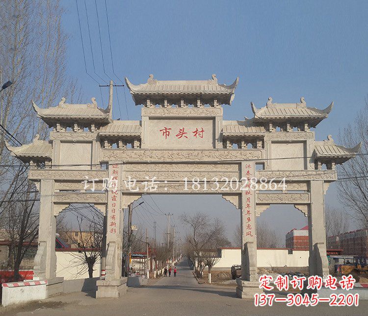淮安景区三门七楼石雕牌坊——精美绝伦的牌坊雕塑