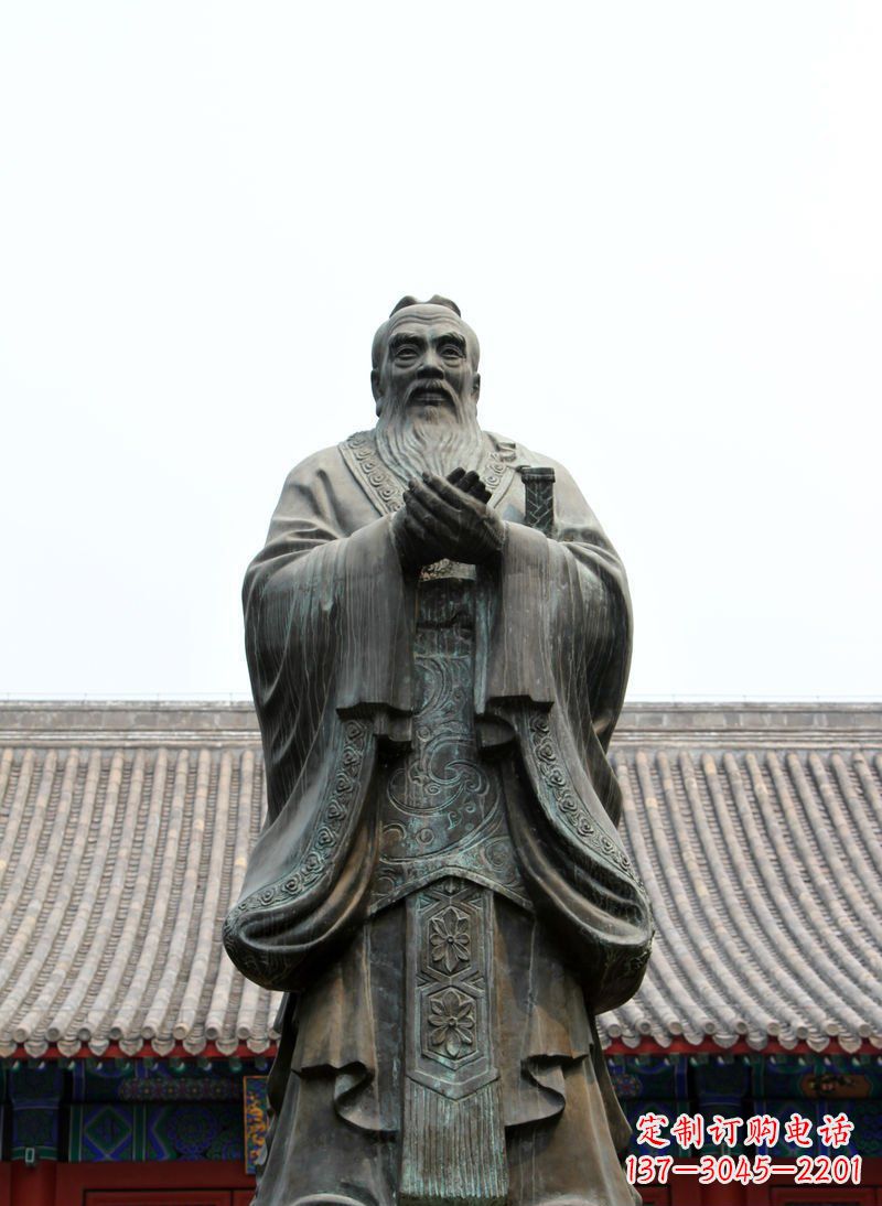淮安高雅古典,孔子青铜雕塑