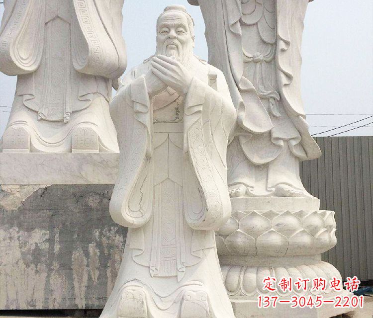 淮安领雕塑让孔子神态永驻——孔子三雕像