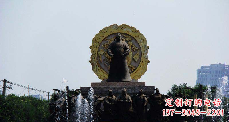 淮安李世民古代名人铜雕