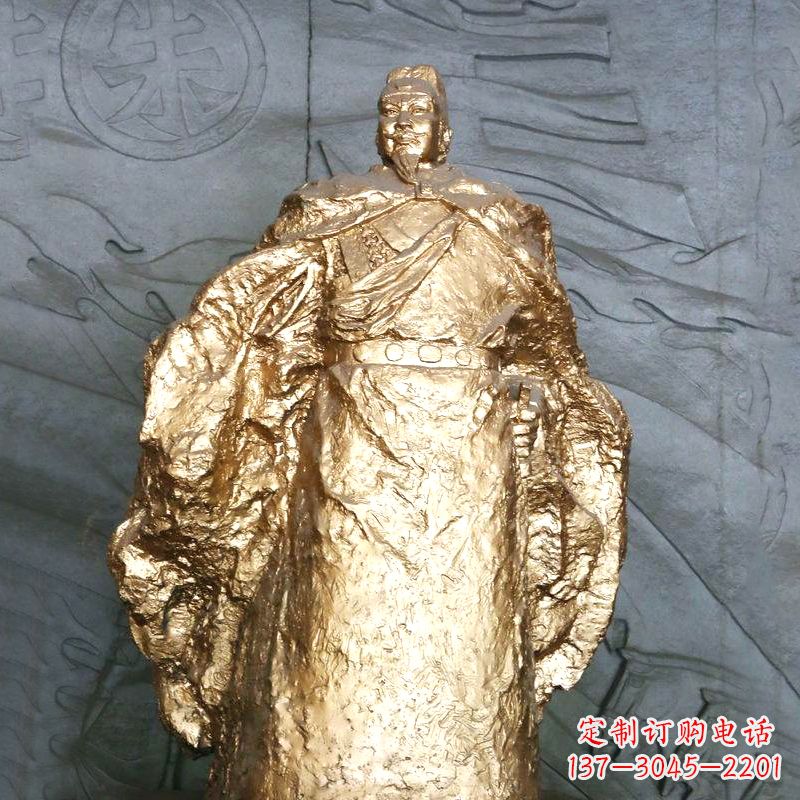 淮安鎏金明太祖雕像,精美历史纪念品
