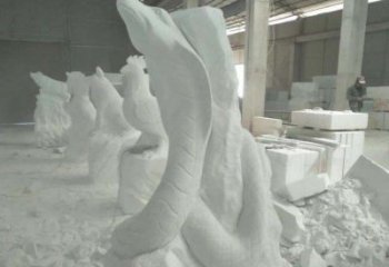 淮安中领雕塑汉白玉生肖蛇雕塑