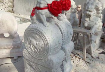 淮安汉白玉狮子门口镇宅精致雕塑