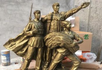 淮安中领雕塑精心打造的红军战士铜雕