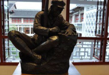 淮安铜雕红军战士纪念雕塑，烈士镌刻永恒记忆
