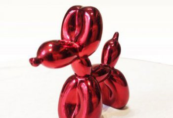 淮安红色气球狗气球雕塑，让狗狗宠爱时刻环绕