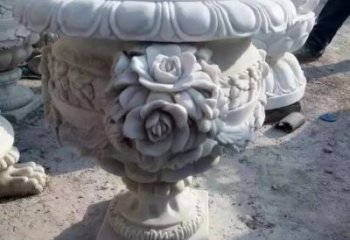 淮安花朵浮雕欧式花钵石雕