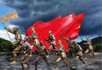 淮安纪念伟大革命先烈的红军雕塑