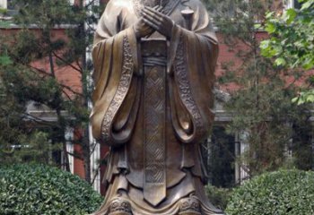 淮安精美铜雕——校园历史文化名人孔圣人像