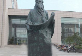 淮安老子校园名人铜雕——精雕细琢，百年不朽