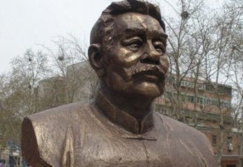淮安鲁迅头像校园名人铜雕，传承文化，缔造经典