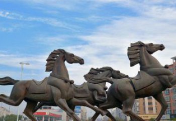 淮安马广场动物铜雕塑，精致细腻魅力无穷