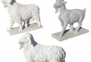 淮安绵羊石雕公园动物雕塑-精致耐用的绵羊雕塑