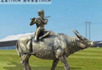 淮安牧童骑牛铜雕——让您的空间更加生动有趣