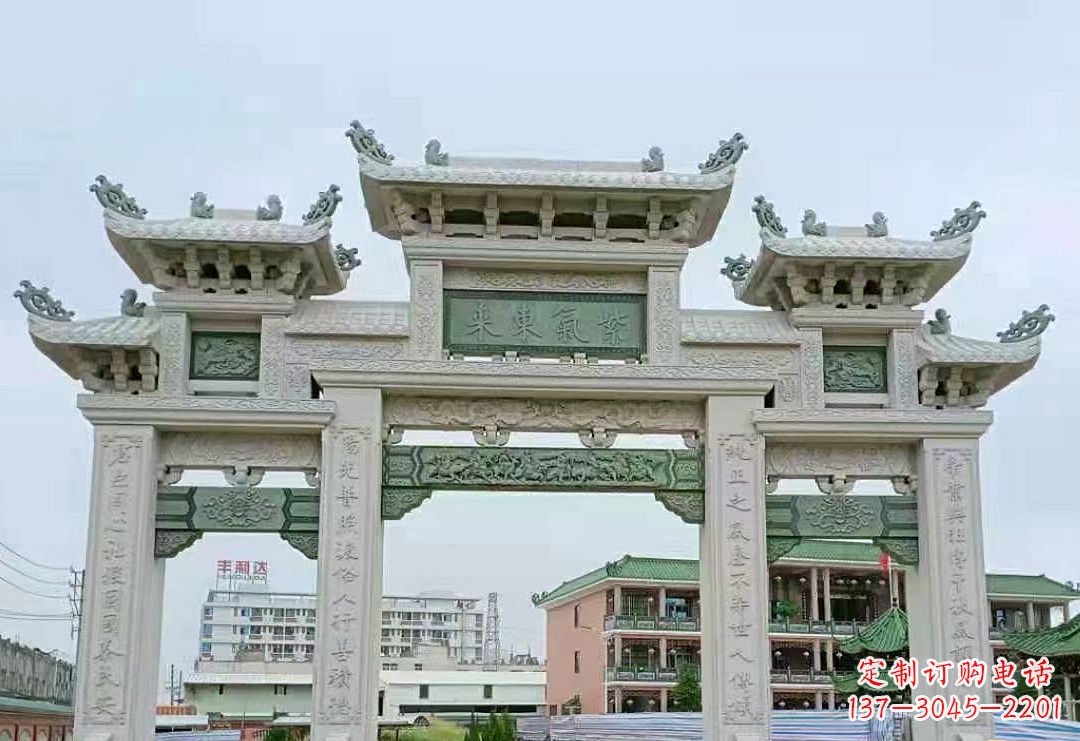 淮安精美的牌楼石雕雕塑