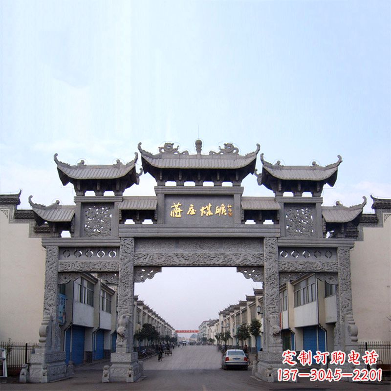 淮安让古典艺术绽放在您的家园中——中领雕塑仿古石雕牌楼