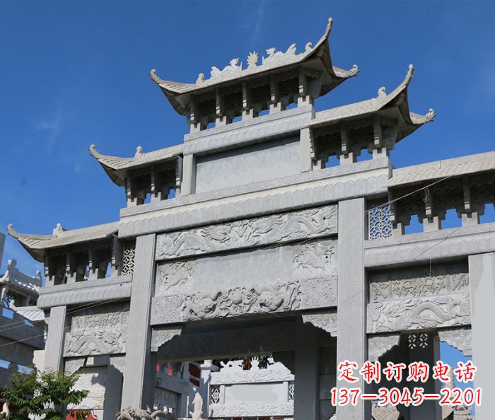 淮安定制牌坊石雕,纪念无价的美好记忆