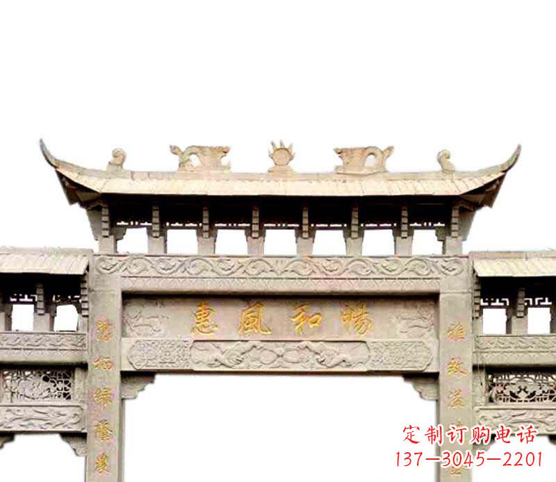 淮安牌坊石雕–传承传统文化,给空间增色彩