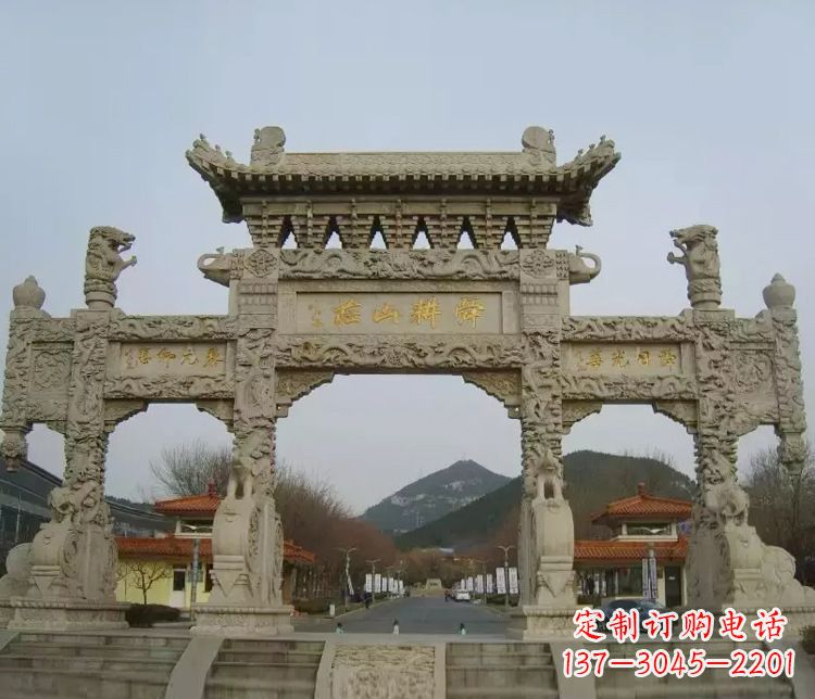 淮安铭刻美好时光,中领雕塑牌坊石雕