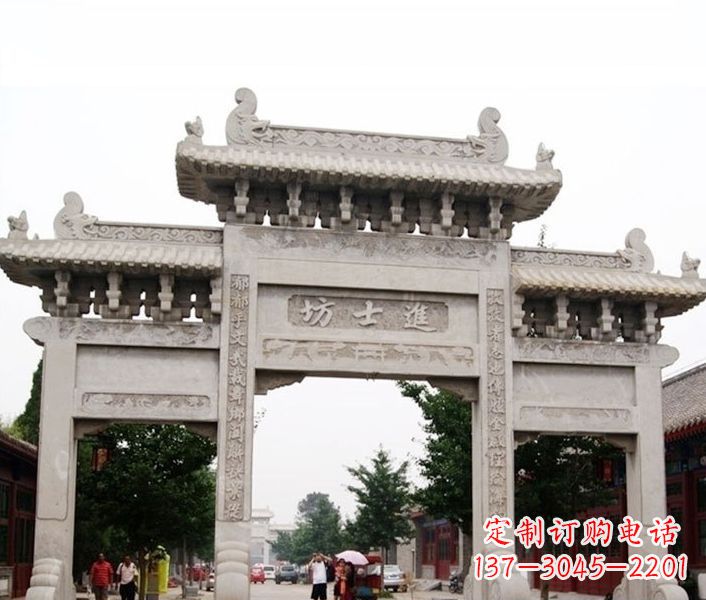 淮安艺术匠心打造的石雕牌坊