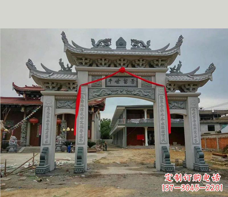 淮安以传统工艺为源的独特牌坊石雕