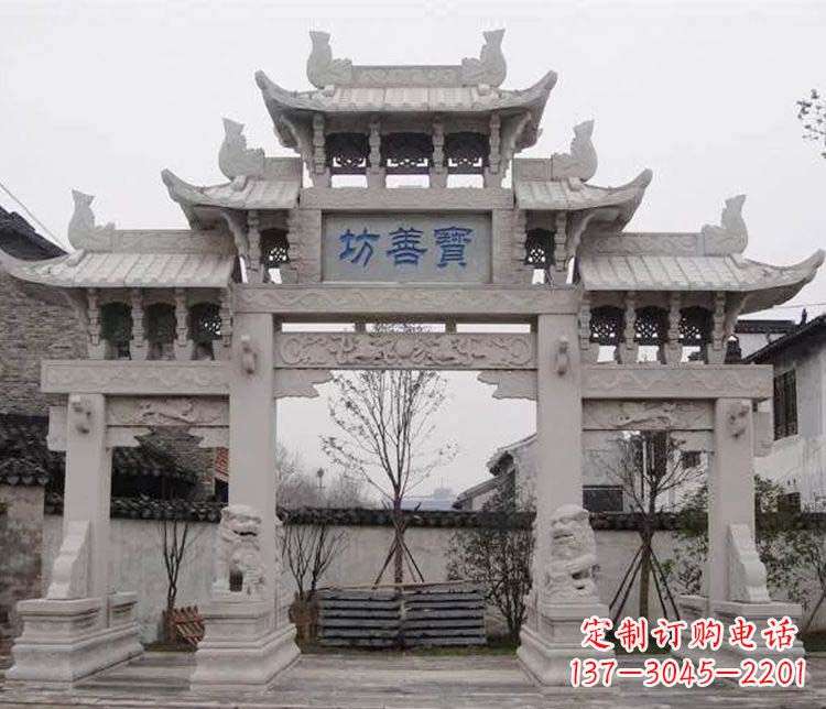 淮安领雕塑:精美石牌坊石雕艺术品
