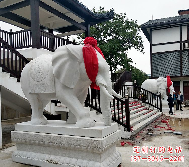 淮安迎接观音祝福的精美大象观音栏杆