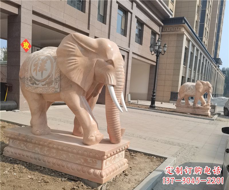 淮安石雕卷鼻大象