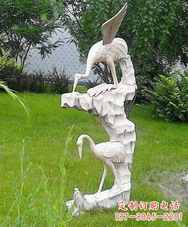 淮安石雕仙鹤鲤鱼