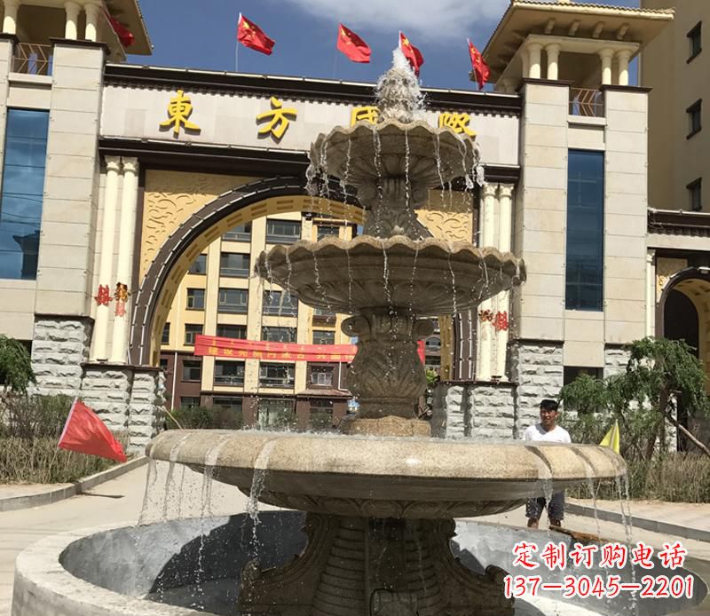 淮安石雕小区大型喷泉雕塑