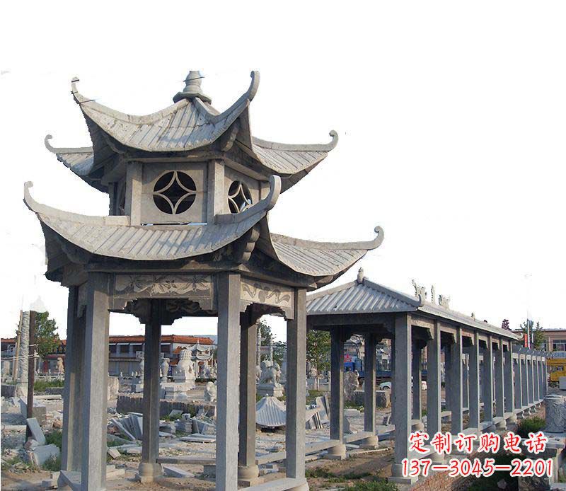淮安双层仿古凉亭石雕