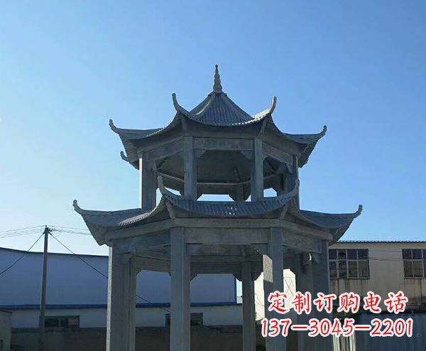 淮安双层仿古石凉亭石雕_1
