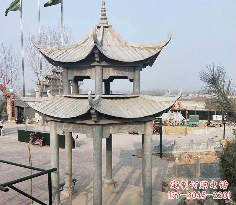 淮安双层户外凉亭石雕