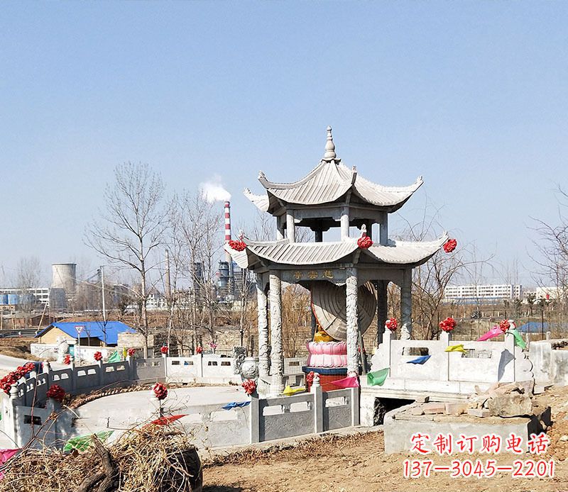 淮安双层石凉亭石雕 (2)