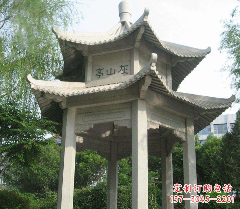 淮安双层石凉亭石雕