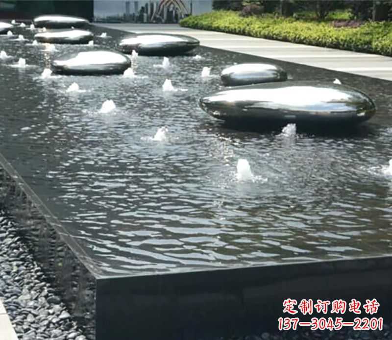淮安水滴水池不锈钢雕塑