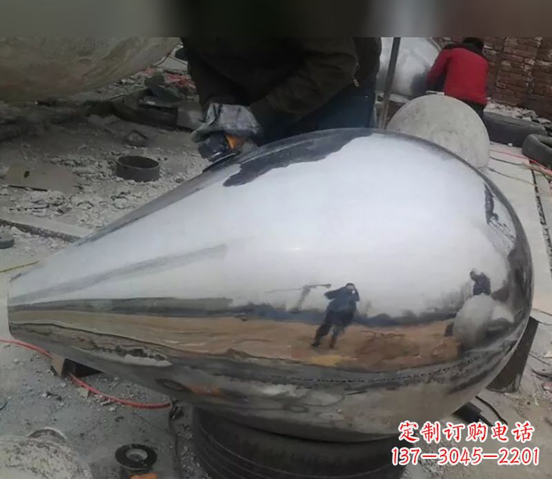 淮安水滴不锈钢商场雕塑