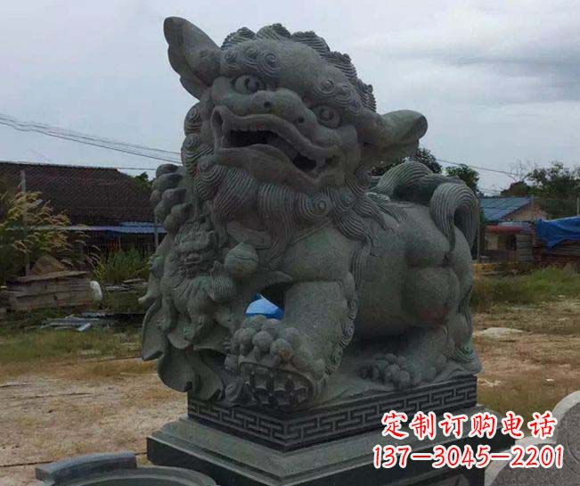 淮安寺庙景观南方狮子石雕