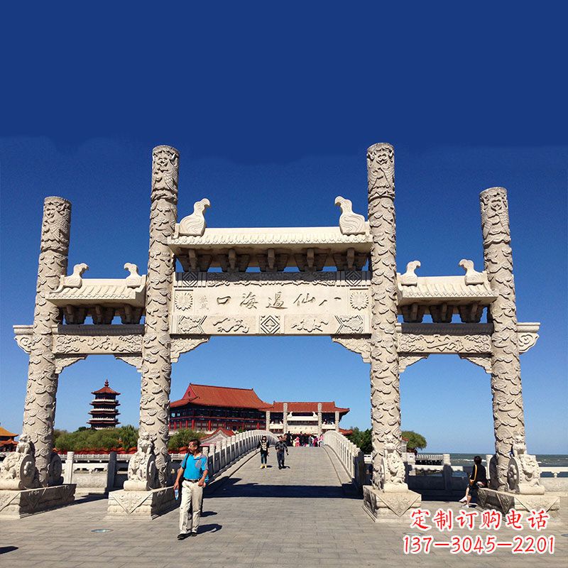 淮安寺院大门无楼石牌坊