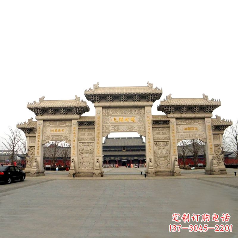 淮安寺院景区石雕牌坊