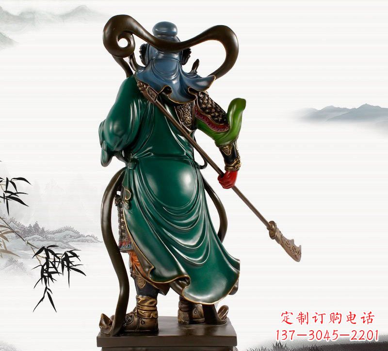 淮安铜雕彩绘武财神关公