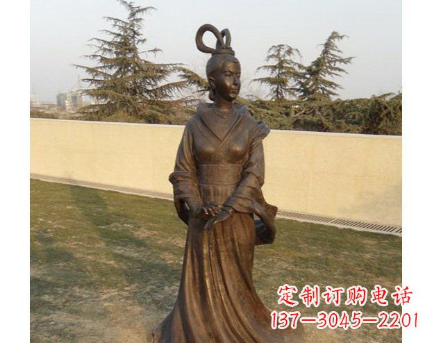 淮安铜雕古代美女人物雕塑