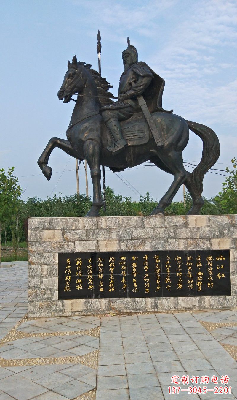 淮安铜雕古代名人岳飞