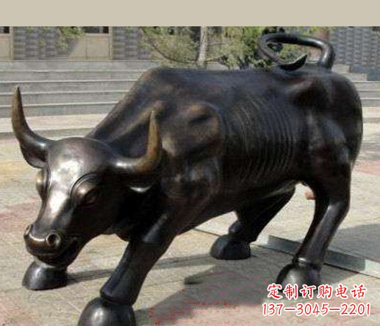 淮安铜雕广场华尔街动物牛