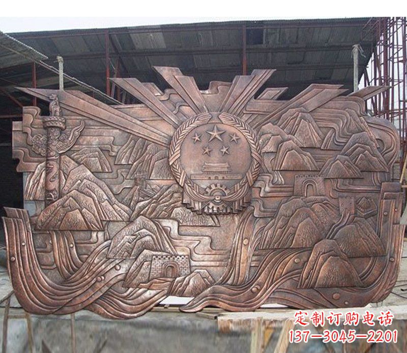 淮安铜雕广场军人壁画雕塑摆件