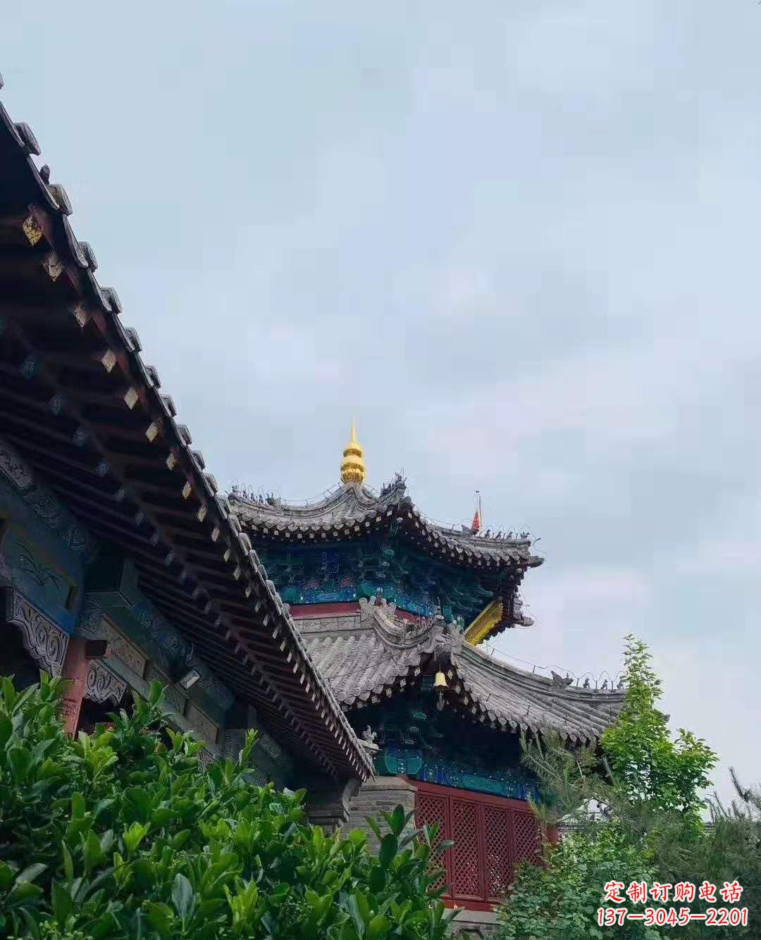 淮安铜雕葫芦塔顶寺庙摆件 